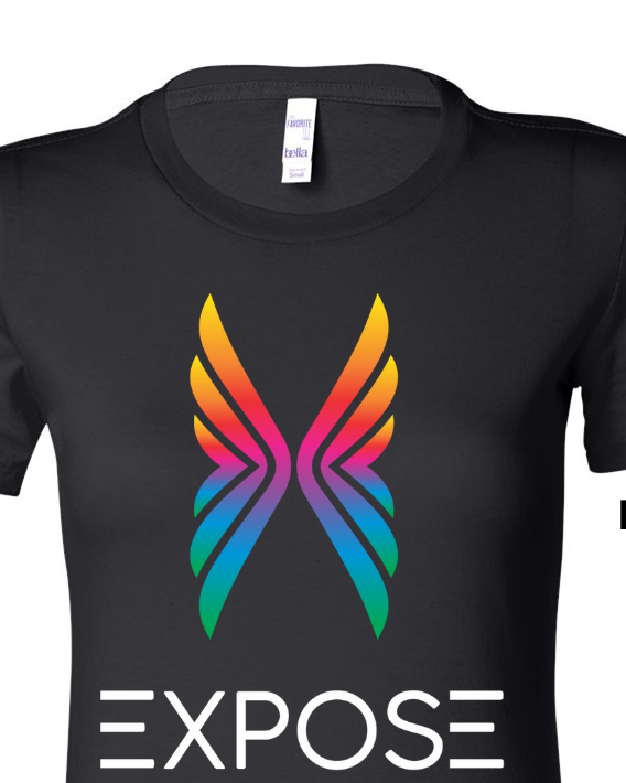 Black Women’s Tee | 100% Cotton | Rainbow Wings | Equity-Driven Apparel