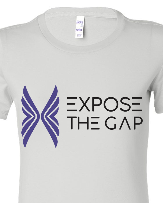 White Women’s Tee | Purple Horizontal Logo | Ethical Everyday Wear