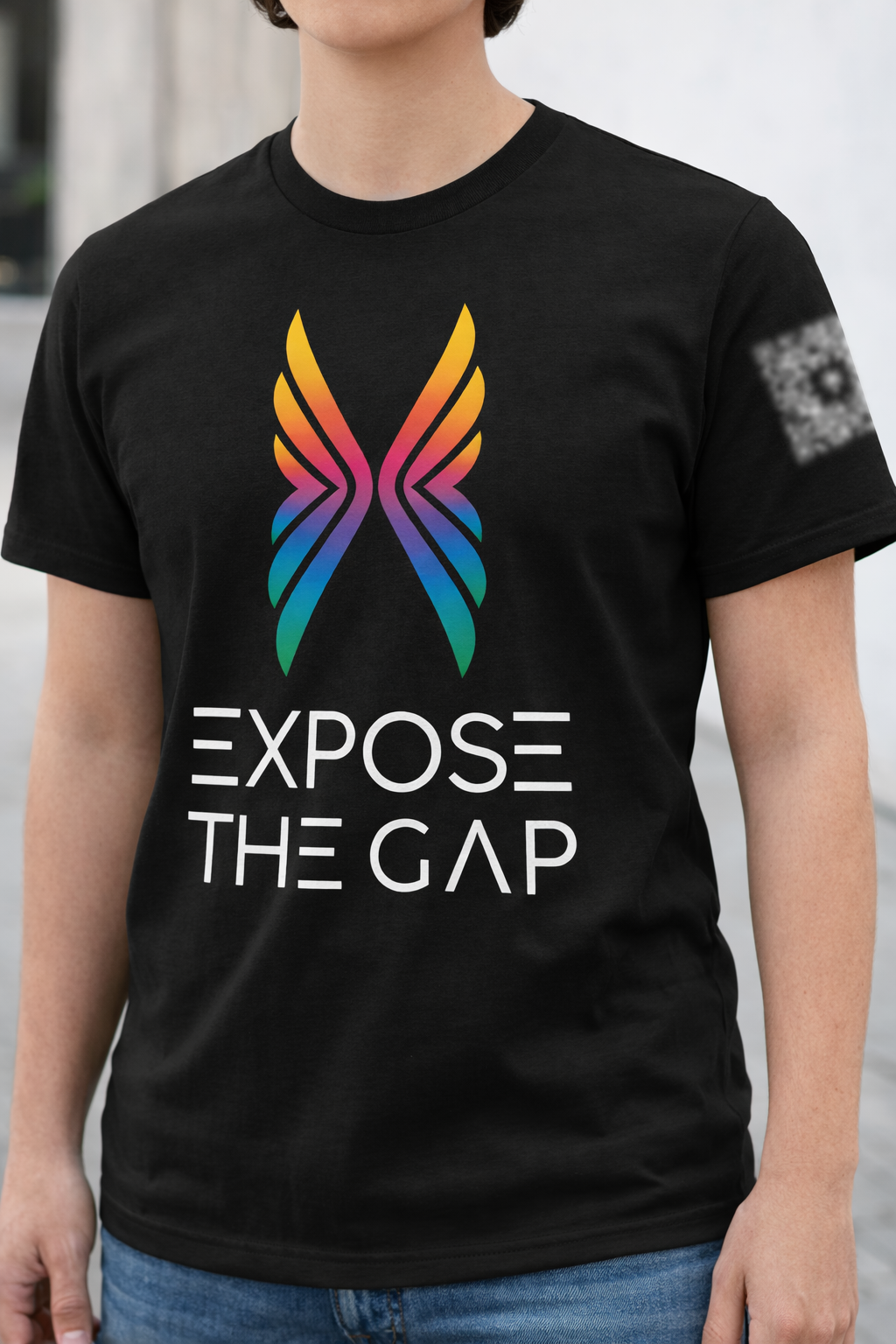 Black Recycled ECO Unisex Tee | Ethical Fashion | Expose the Gap Founder Drop
